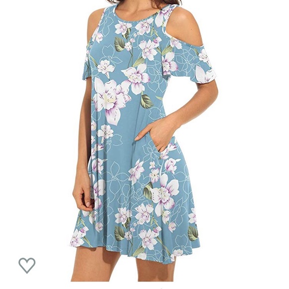 QIXING Dresses & Skirts - 👗NWT pink cold shoulder dress